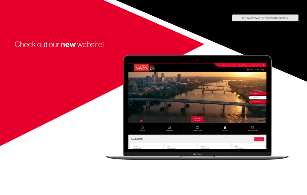 Little Rock Regional Chamber's new website